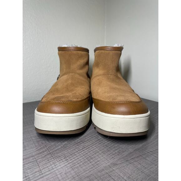 Koolaburra Ugg Chestnut Suede Leather Tynlee Zip Low Bootie Womens 11 Mens 9.5 - Picture 2 of 16
